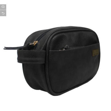 High Quality Black Color PU Lady Cosmetic Bag